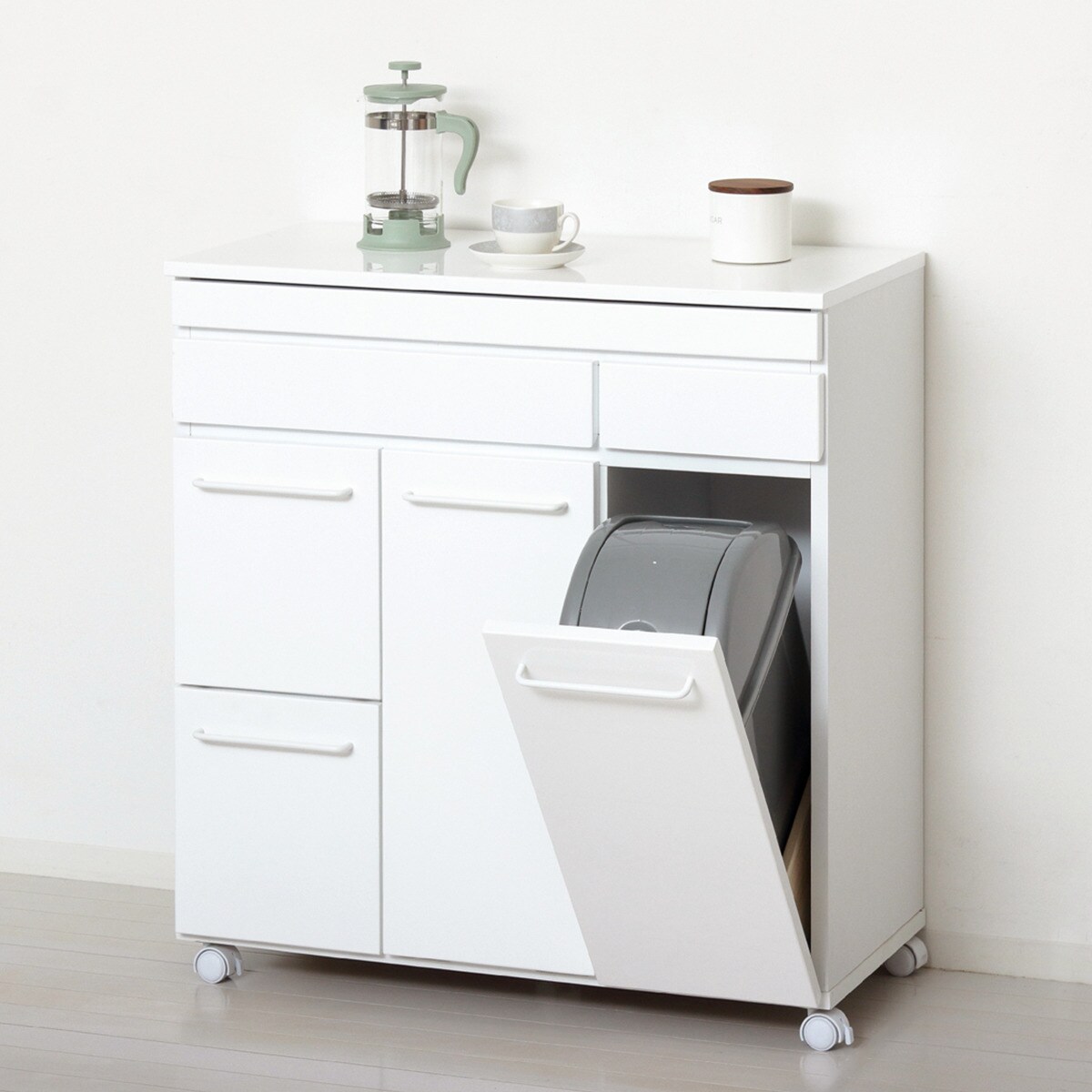 スライド棚付きダストカウンター多分別（WH） | ニトリネット【公式