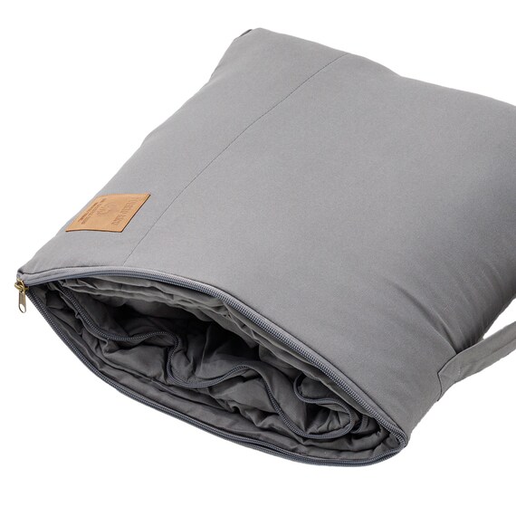 クッションにもなる寝袋(グレー) 13枚目画像