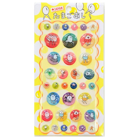 たまごあしのぷっくりシール サークルキャラ(VRK3346) 1枚目画像