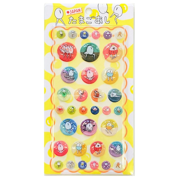 たまごあしのぷっくりシール サークルキャラ(VRK3346) 1枚目画像