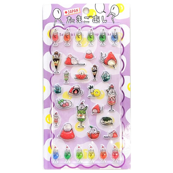 たまごあしのぷっくりシール スイーツ(VRK3346) 1枚目画像