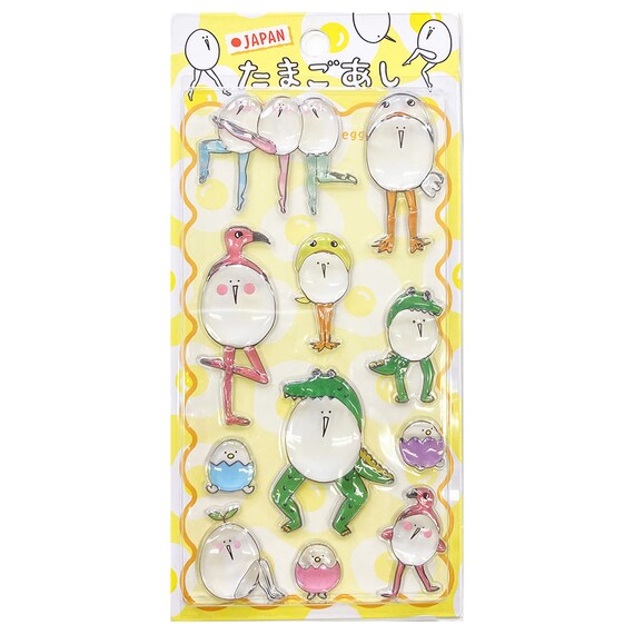 たまごあしのぷっくりシール おめかし(VRK3342) 1枚目画像