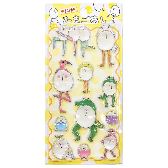 たまごあしのぷっくりシール おめかし(VRK3342) 1枚目画像