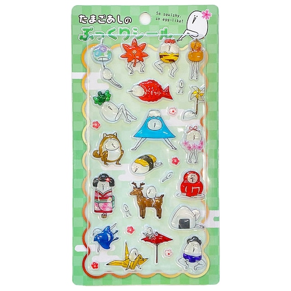 たまごあしのぷっくりシール ニッポン(VRK3346) 1枚目画像