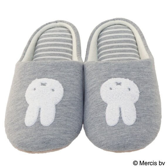 刺繍ルームシューズ(ミッフィー グレー) 5枚目画像