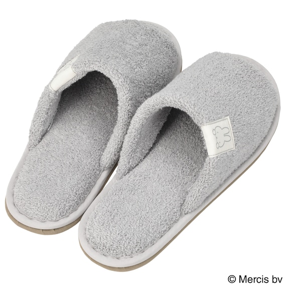 スリッパ(ミッフィー 綿パイル グレー) 2枚目画像