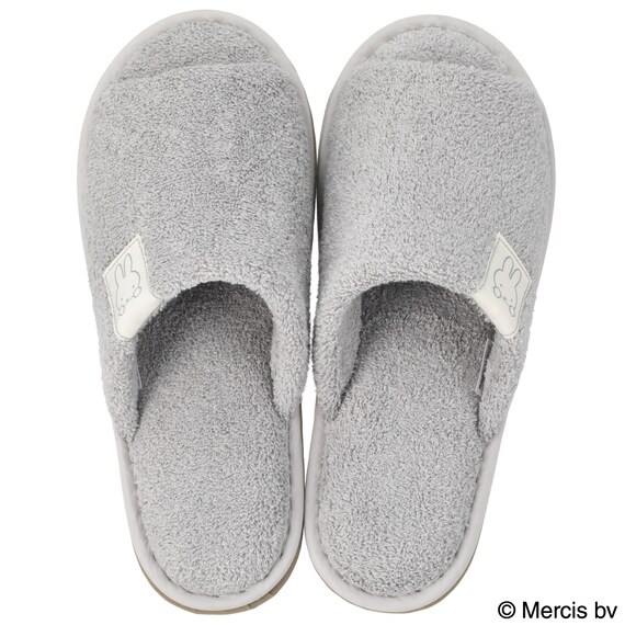 スリッパ(ミッフィー 綿パイル グレー) 3枚目画像