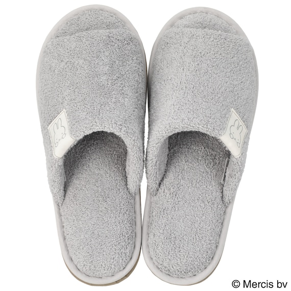 スリッパ(ミッフィー 綿パイル グレー) 3枚目画像