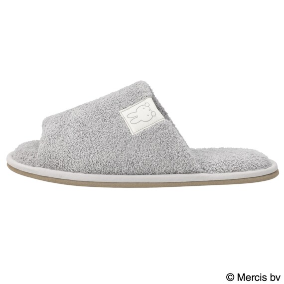 スリッパ(ミッフィー 綿パイル グレー) 5枚目画像