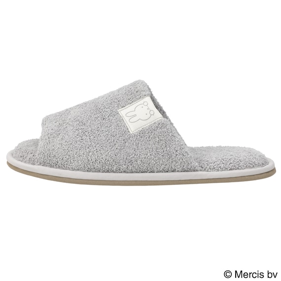 スリッパ(ミッフィー 綿パイル グレー) 5枚目画像