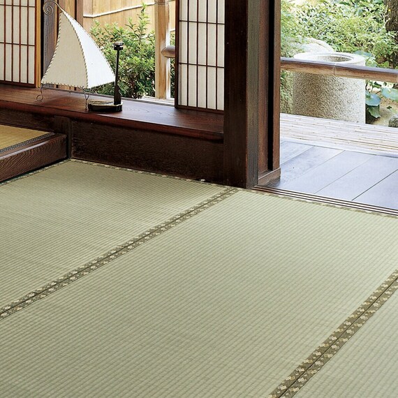 【国産】い草カーペット 琥珀 (本間 6畳) 1枚目画像
