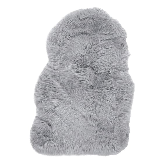 【天然ムートン】アクセントマット・カバー 1匹物 60×90cm(グレー) 1枚目画像