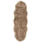 【天然ムートン】アクセントマット・カバー 2匹物 60×180cm(ブラウン) 1枚目画像