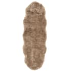 【天然ムートン】アクセントマット・カバー 2匹物 60×180cm(ブラウン) 1枚目画像