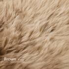 【天然ムートン】アクセントラグ 6匹物 140×180cm(ブラウン) 8枚目画像