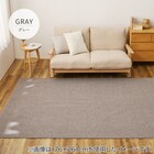 【日本製】防炎機能付きの軽量ラグ 176×176cm(グレー) 1枚目画像