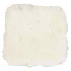 【天然ムートン】シートクッション 四角 2枚セット(ホワイト) 1枚目画像