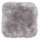 【天然ムートン】シートクッション 四角 2枚セット(グレー) 1枚目画像