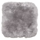 【天然ムートン】シートクッション 四角 2枚セット(グレー) 1枚目画像