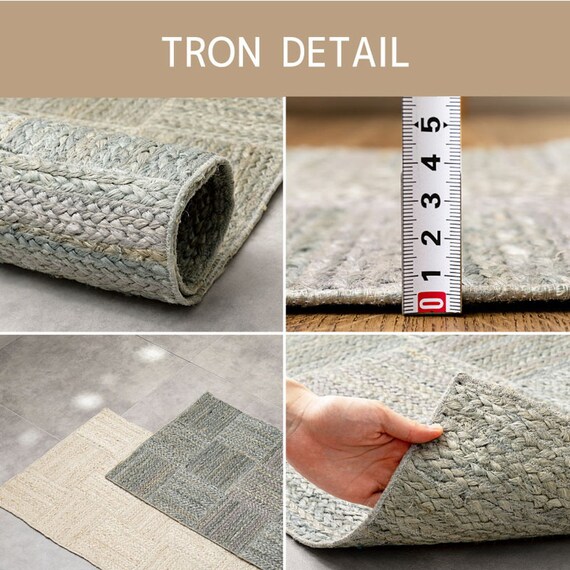 天然ジュートラグ トロン 120×180cm(グレー) 7枚目画像