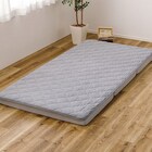 ずれにくい敷きパッド専用 敷きパッド シングル (綿パイル・防水/グレー) 1枚目画像