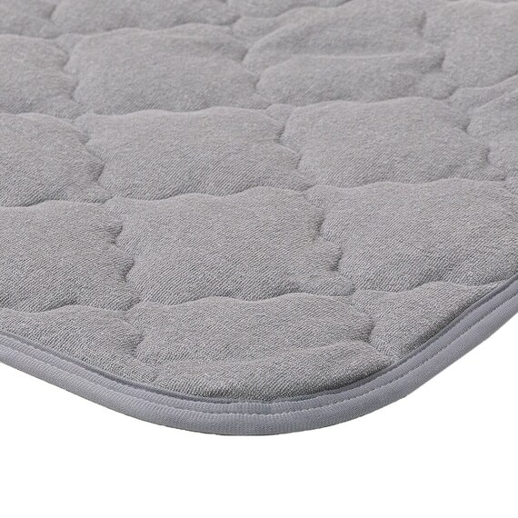 ずれにくい敷きパッド専用 敷きパッド シングル (綿パイル・防水/グレー) 3枚目画像