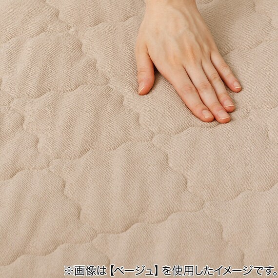 ずれにくい敷きパッド専用 敷きパッド シングル (綿パイル・防水/グレー) 4枚目画像