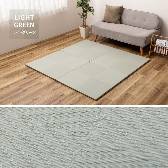 水拭きできるPP置き畳 市松柄 3枚セット(ブルー) 16枚目画像