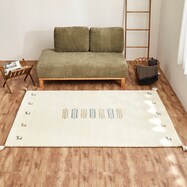 ウール100% 横柄ギャッベ D21 ラグ 140×200cm【期間限定価格:8/8~9/24まで】