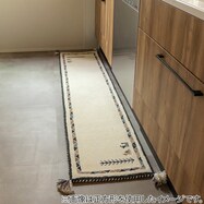 ウール100% 横柄ギャッベ D23 キッチンマット 40×120cm【期間限定価格:8/8~9/24まで】