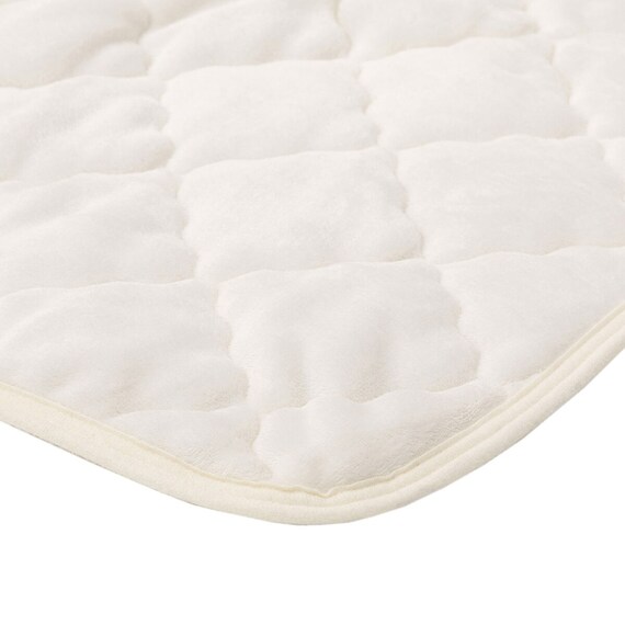 ずれにくいラグ専用 ラグカバー 185×185cm(フランネル/アイボリー) 3枚目画像