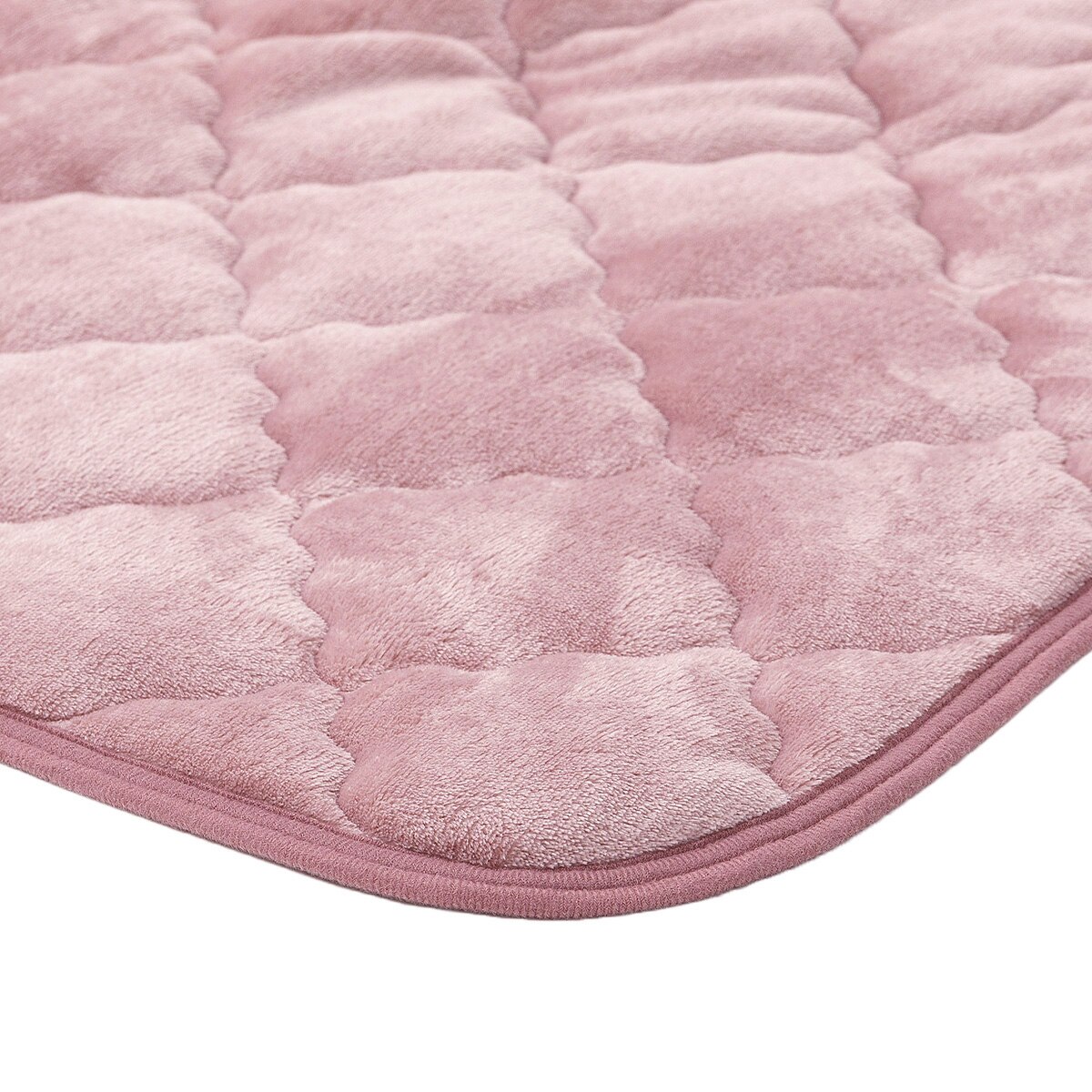 ずれにくいラグ専用 ラグカバー 185×185cm(フランネル/ピンク