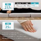 【ずれにくい敷きパッド】 敷きパッド&マットレスセット セミダブル (キルト/グレー) 10枚目画像