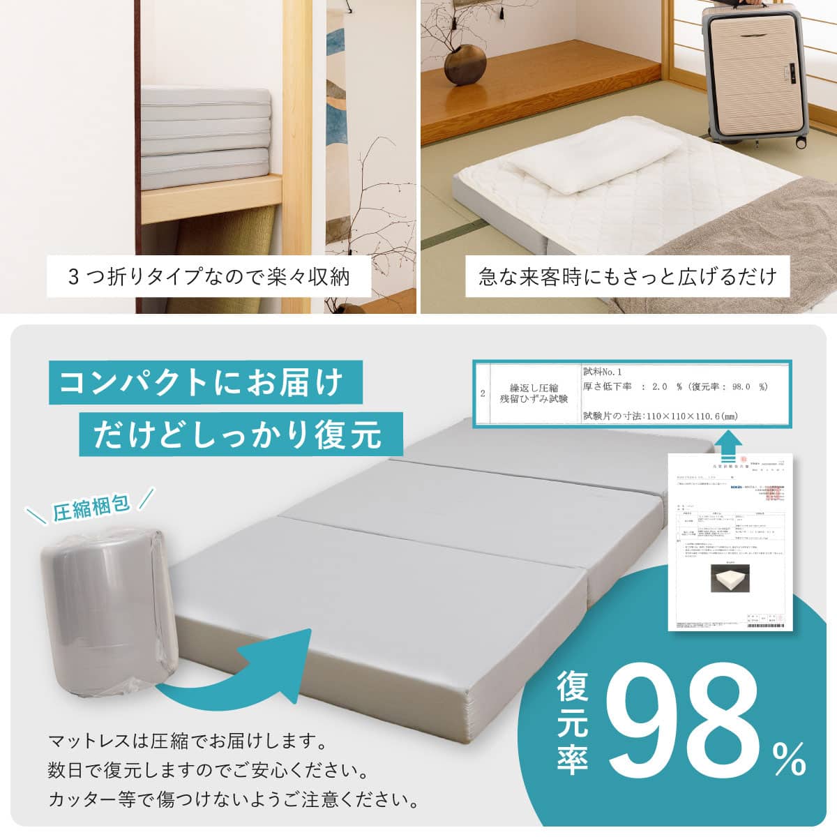 ずれにくい敷きパッド】 敷きパッド&マットレスセット セミダブル
