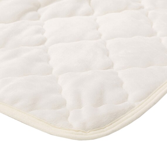 【ずれにくいラグ】ラグカバー&アンダーラグセット 185×185cm(フランネル/アイボリー) 8枚目画像