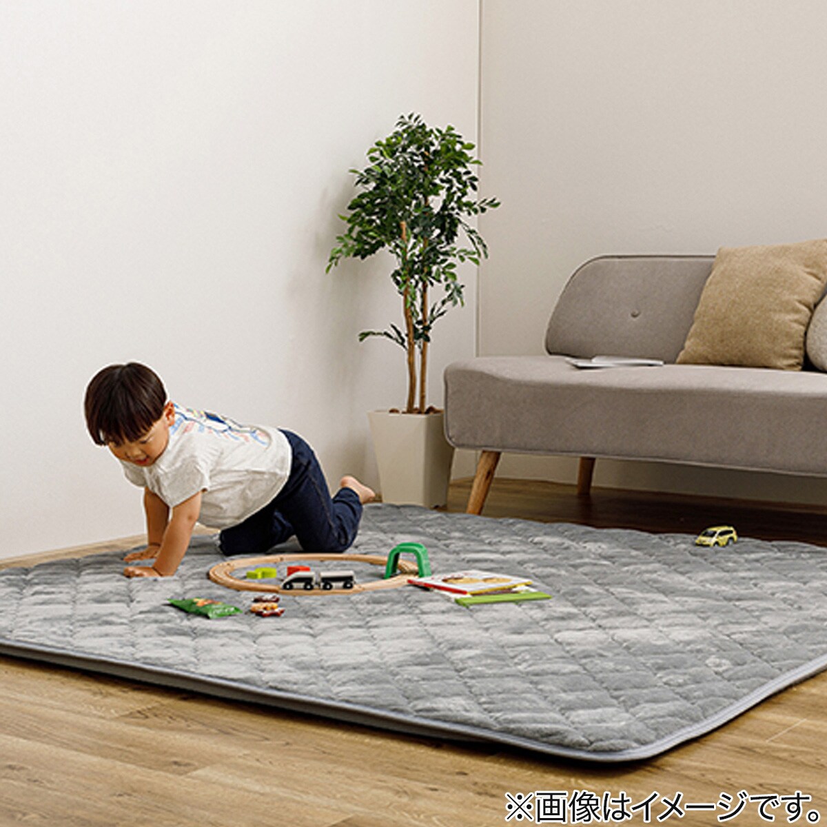 ずれにくいラグ】ラグカバー&アンダーラグセット 185×240cm(冷感