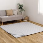 【ずれにくいラグ】ラグカバー&アンダーラグセット 185×240cm(冷感/グレー) 1枚目画像