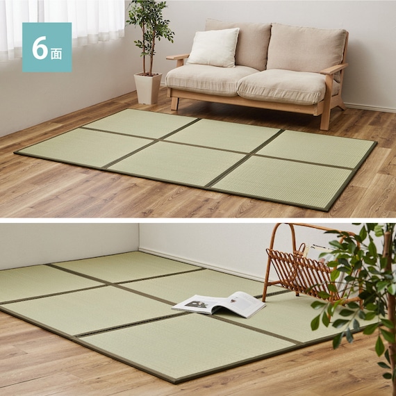 たためる い草置き畳 6面連結 150×225cm 14枚目画像