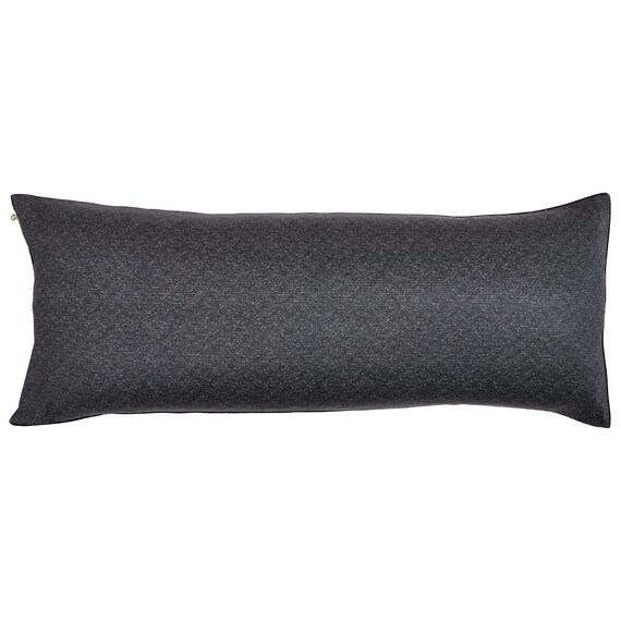 【洗濯機で洗える】ふわもちパイプ枕 90×35cm (ヘリンボン BK) 1枚目画像