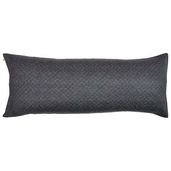 【洗濯機で洗える】ふわもちパイプ枕 90×35cm (ヘリンボン BK) 1枚目画像