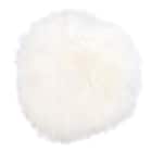 【天然ムートン】シートクッション 円形 2枚セット(ホワイト) 1枚目画像