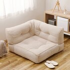 連結できるフロアソファ コーナー 布張りタイプ (WH) 1枚目画像