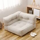 連結できるフロアソファ コーナー 布張りタイプ (GY) 1枚目画像