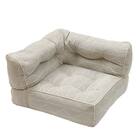 連結できるフロアソファ コーナー 布張りタイプ (GY) 2枚目画像