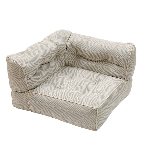 連結できるフロアソファ コーナー 布張りタイプ (GY) 2枚目画像