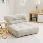 連結できるフロアソファ 1P 布張りタイプ (GY) 1枚目画像