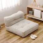 連結できるフロアソファ 1P 布張りタイプ (GY) 6枚目画像