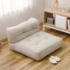 連結できるフロアソファ 1P 布張りタイプ (GY) 6枚目画像