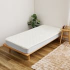 【ずれにくい敷きパッド】敷きパッド&ボックスシーツセット ダブル (キルト/アイボリー) 1枚目画像