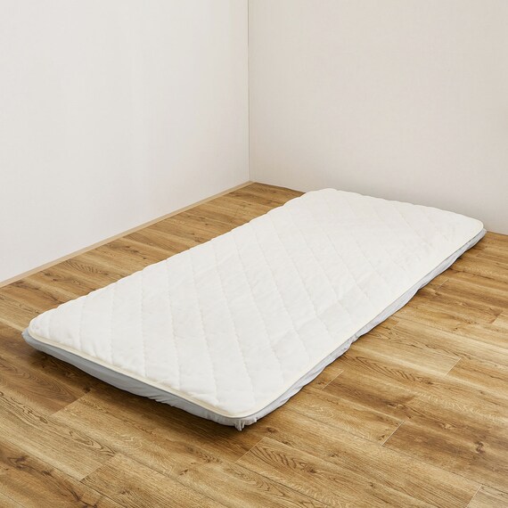 【ずれにくい敷きパッド】敷きパッド＆ボックスシーツセット ダブル (キルト/アイボリー) 16枚目画像